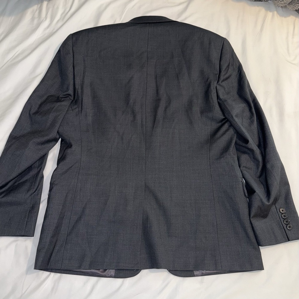 Lauren Ralph Lauren Mens 42R Gray Wool Blend Two Button Blazer Jacket Stretch - Picture 4 of 4